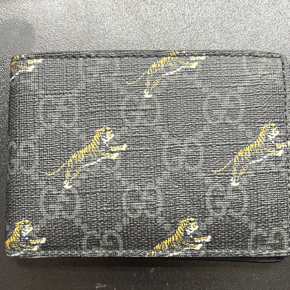 GG coin wallet with tiger print